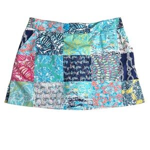 Lilly Pulitzer Marigold Skort in Multi Sailor Patch. Size 10